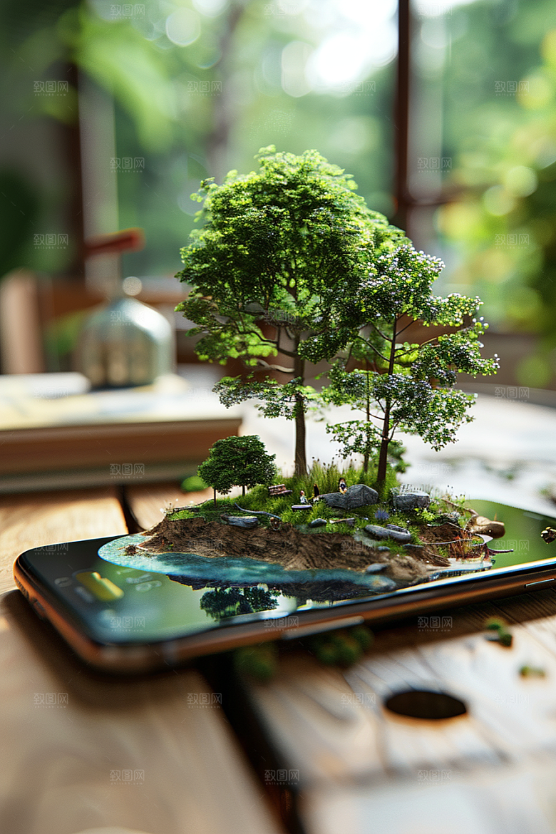 手机VR山水风光幻想风模型
