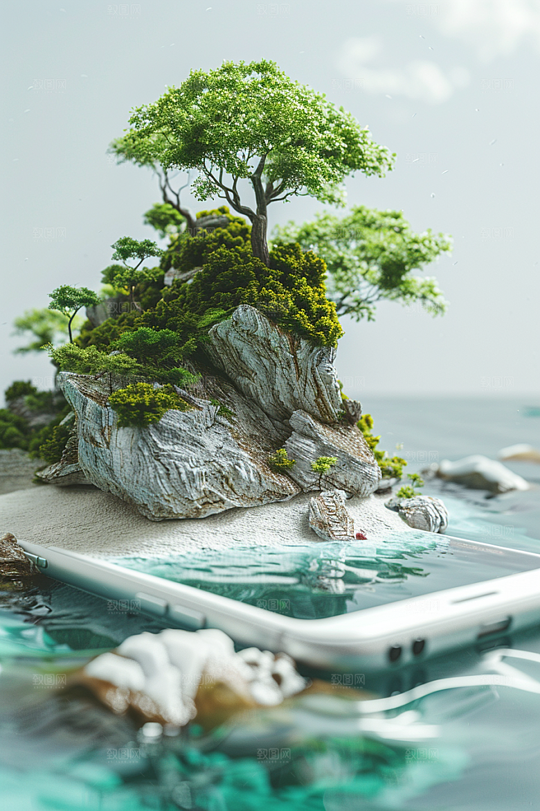 手机VR山水虚拟现实3D模型
