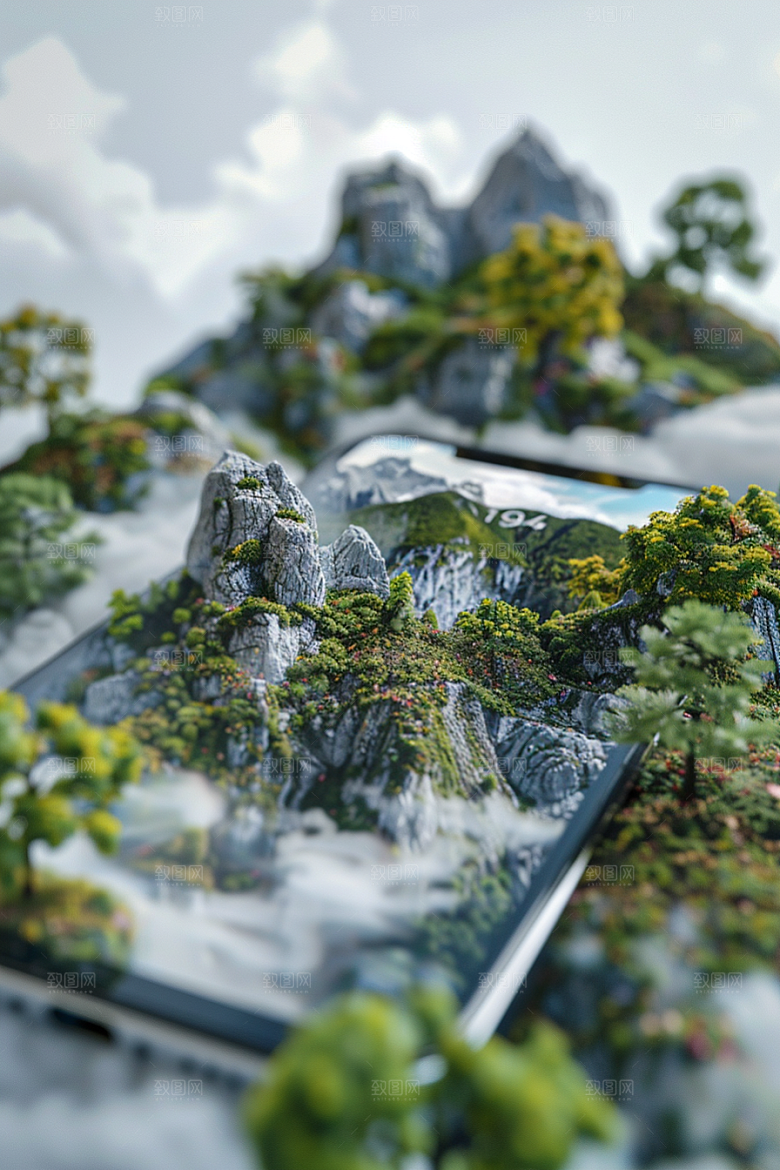 手机VR山水VR技术未来模型