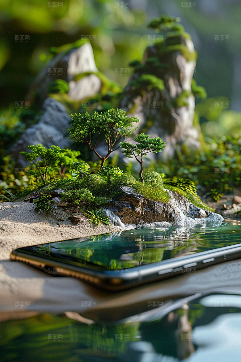 手机VR山水高清虚拟现实模型