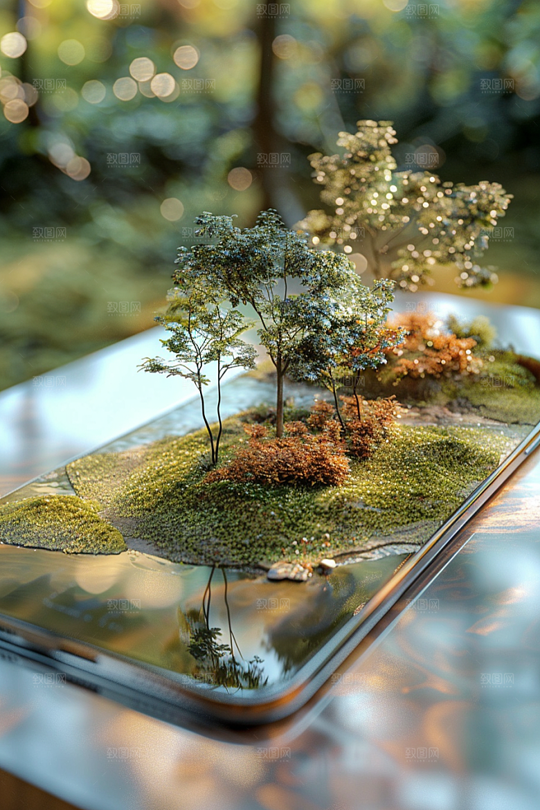 手机VR山水高清立体模型