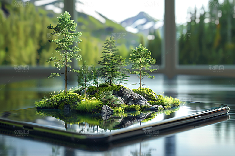 手机VR山水虚拟现实3D模型