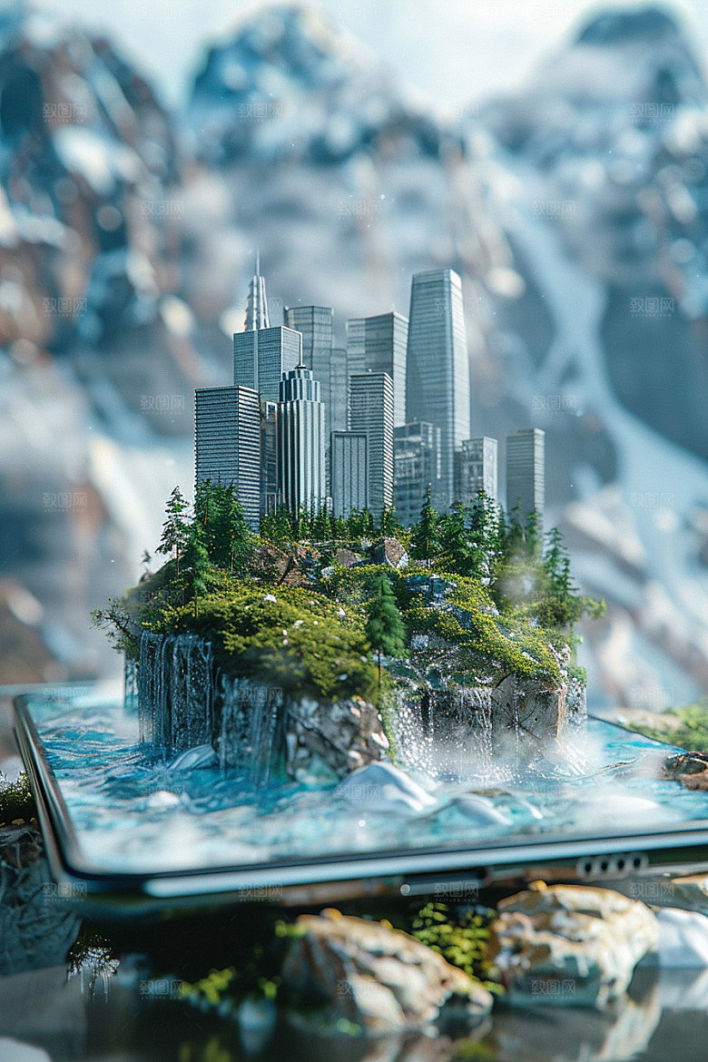 手机VR山水自然虚拟现实模型