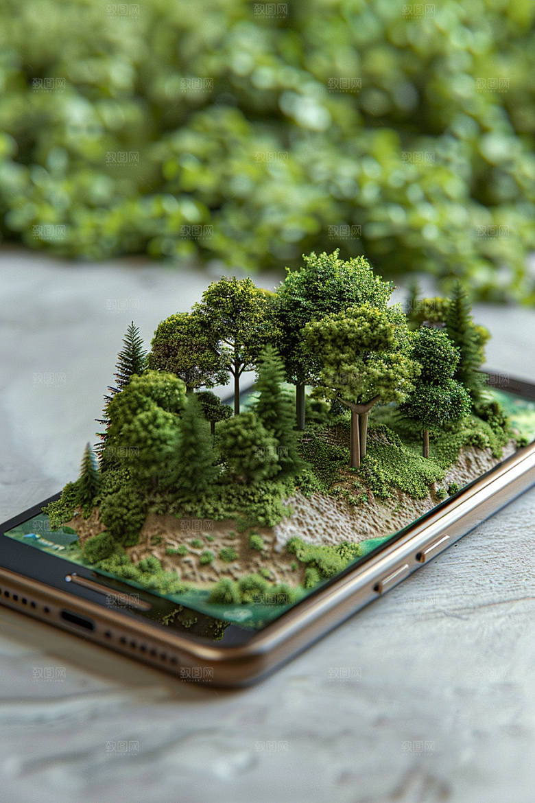 手机VR山水高清自然模型