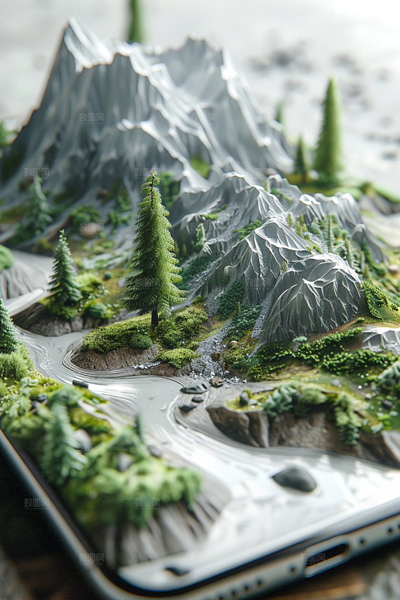 手机VR山水VR技术立体模型