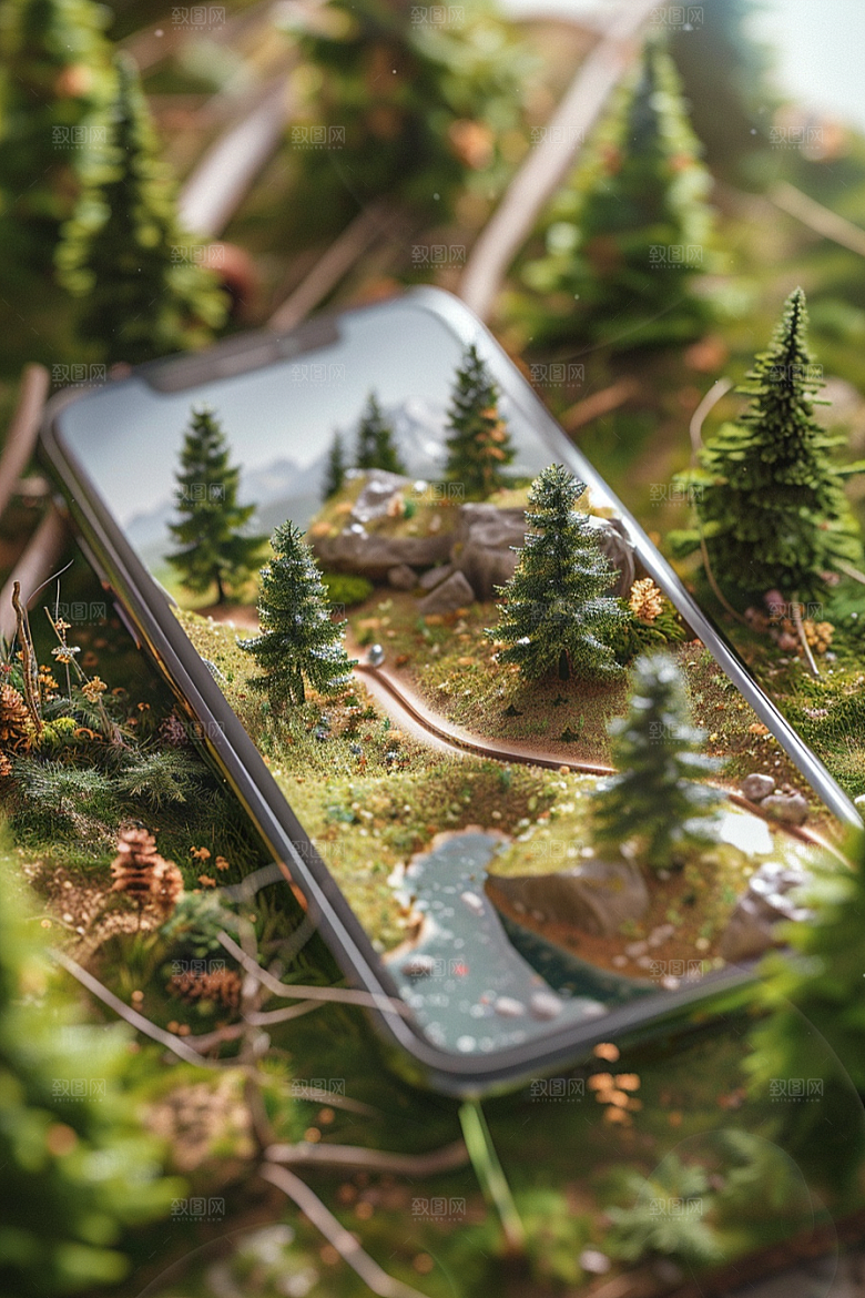 手机VR山水自然VR技术模型