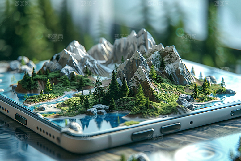 手机VR山水高清虚拟现实模型