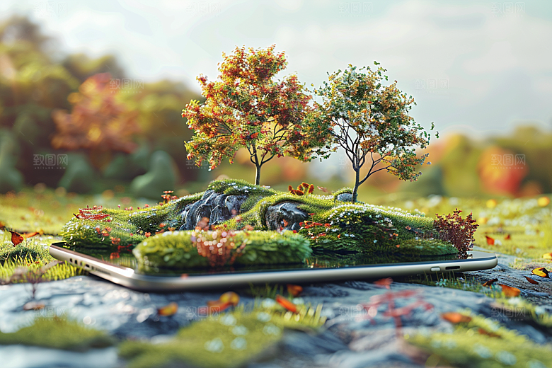 手机VR山水高清3D模型