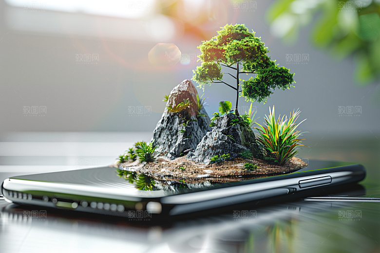 手机VR山水超现实高清模型