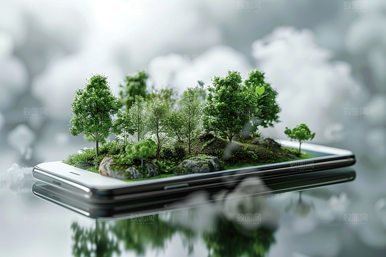 手机VR山水3D立体模型