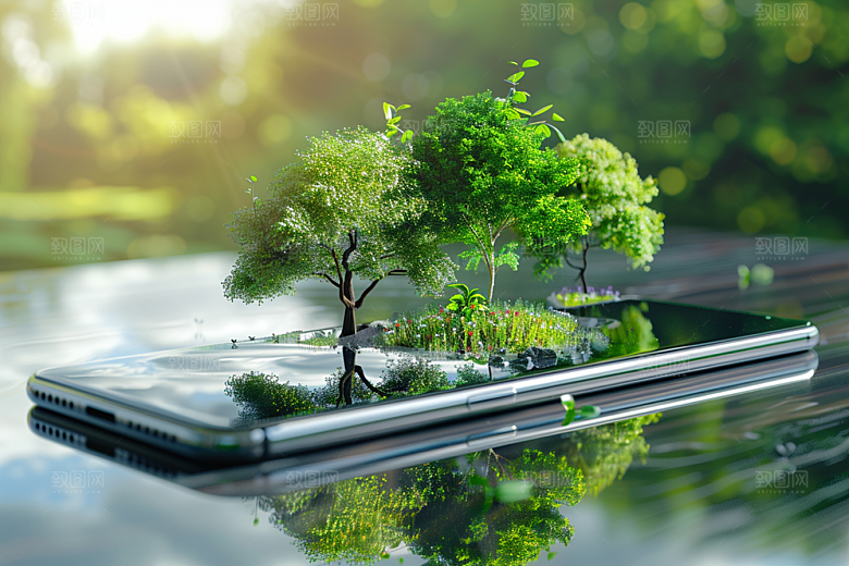 手机VR山水超现实未来模型