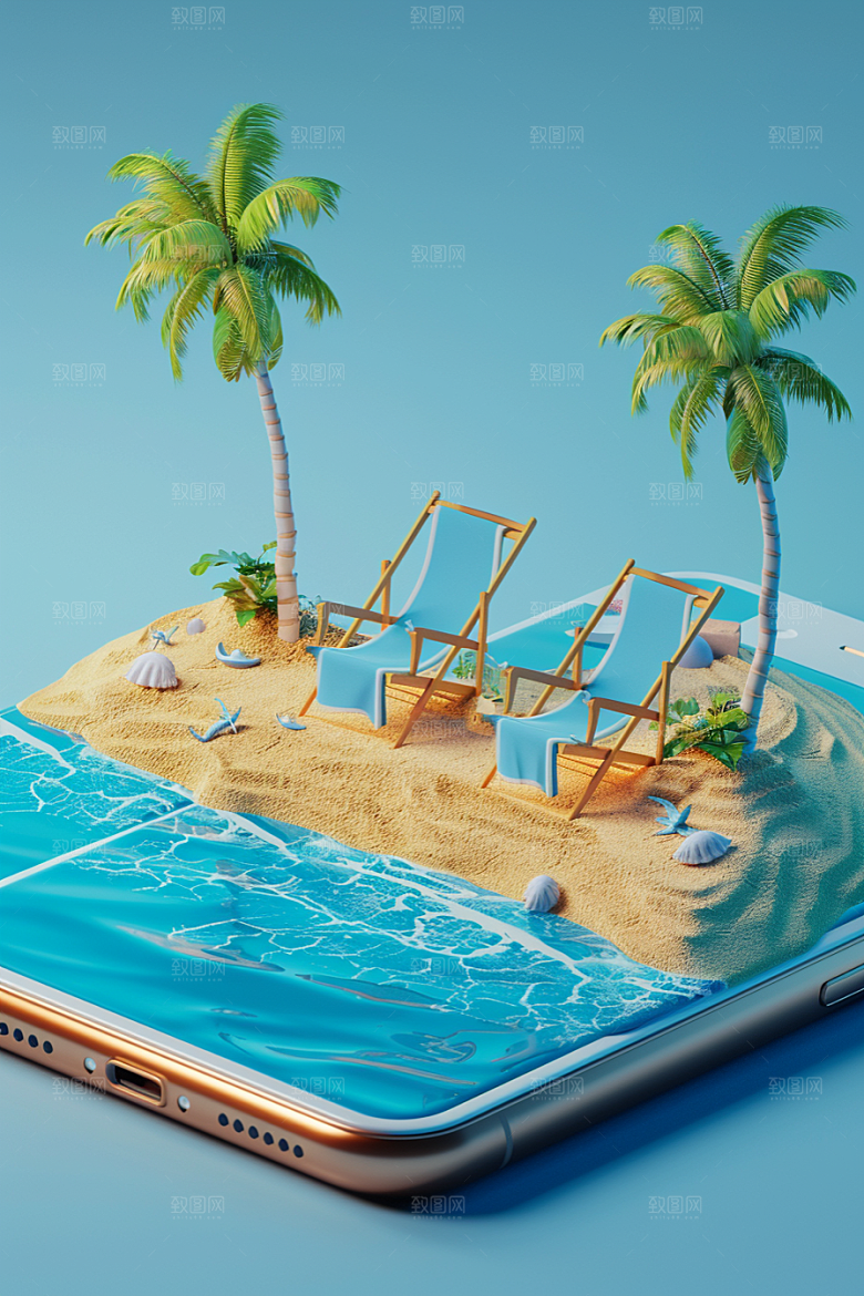 手机VR山水3D风光模型