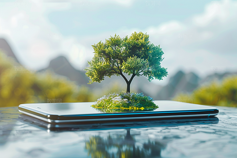 手机VR山水风光超现实模型