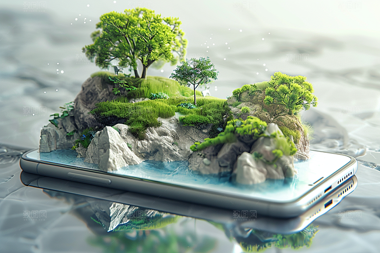 手机VR山水高清风光模型