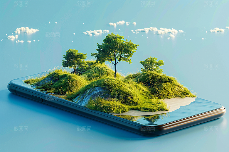 手机VR山水高清立体模型