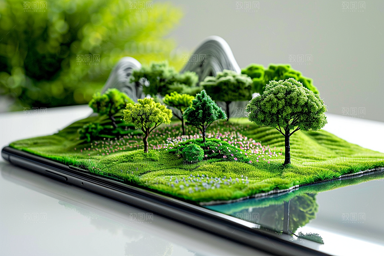 手机VR山水高清自然模型