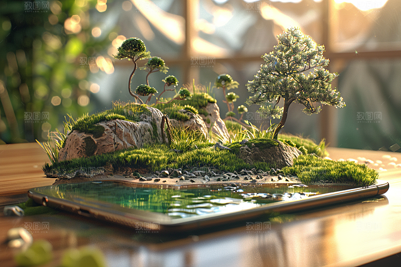 手机VR山水虚拟现实VR技术模型