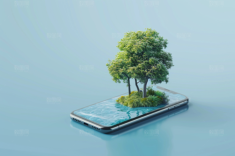 手机VR山水3D立体模型