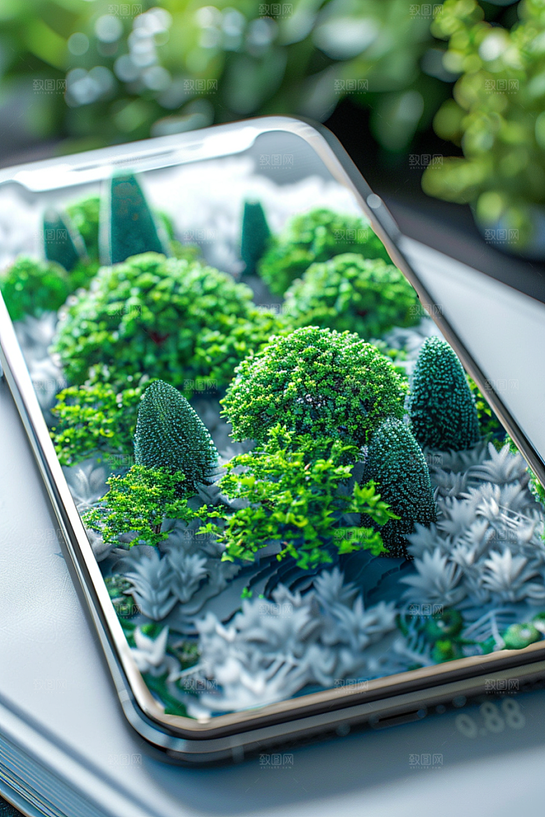 手机VR山水数码设备立体模型