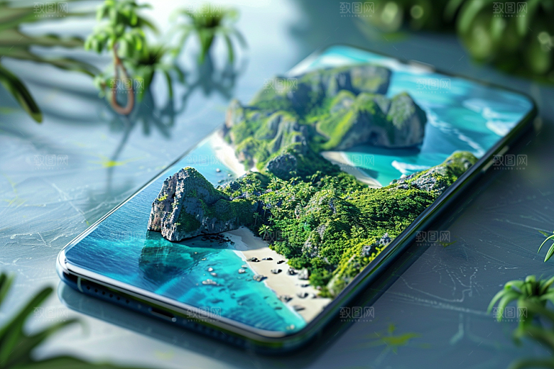 手机VR山水自然高清模型