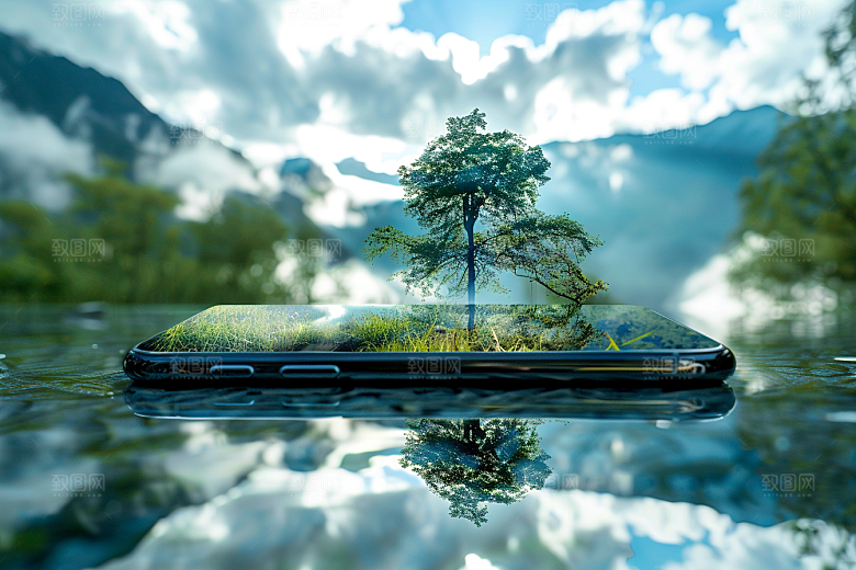 手机VR山水3D高清模型
