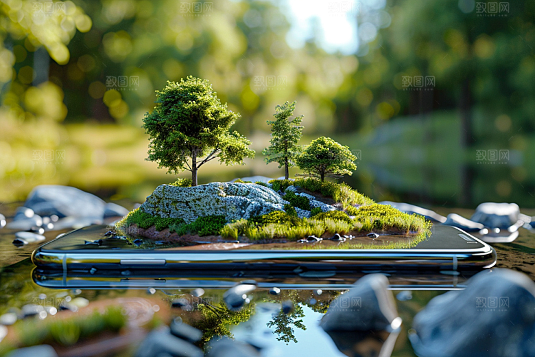 手机VR山水自然虚拟现实模型