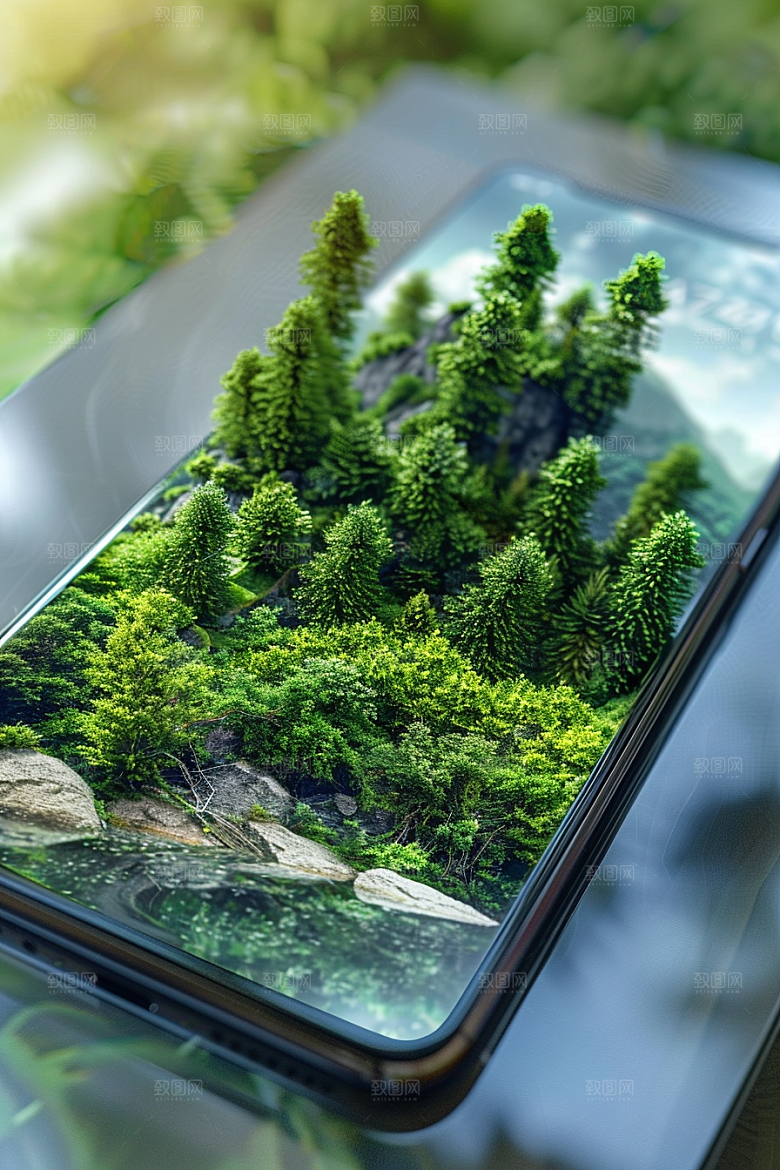 手机VR山水科技高清模型