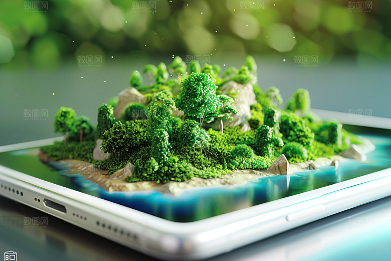 手机VR山水VR技术幻想风模型