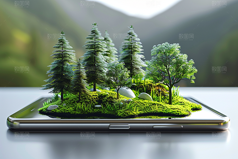 手机VR山水3D高清模型