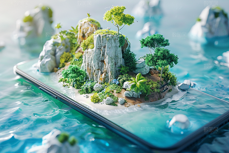 手机VR山水元宇宙VR技术模型