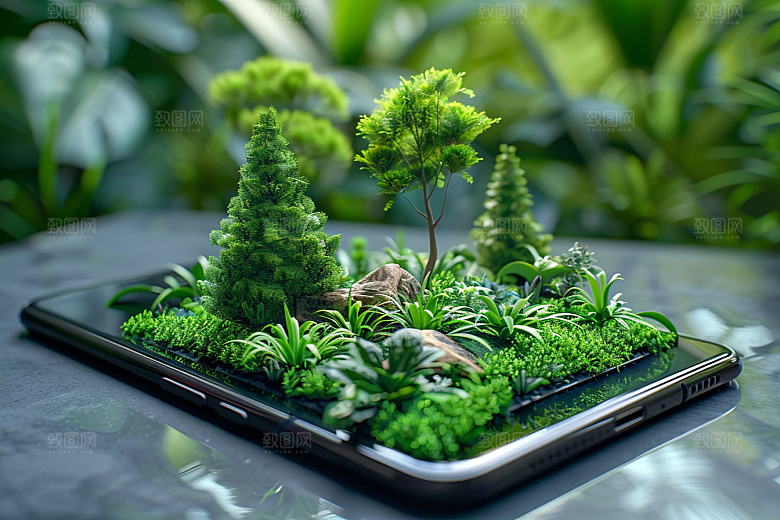 手机VR山水科技自然模型