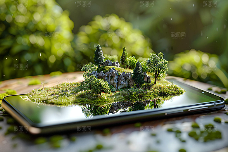 手机VR山水虚拟现实立体模型