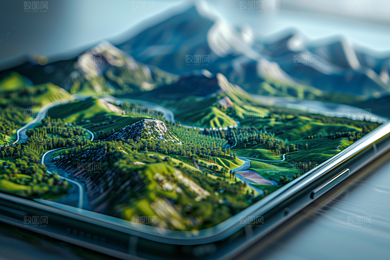 手机VR山水自然虚拟现实模型