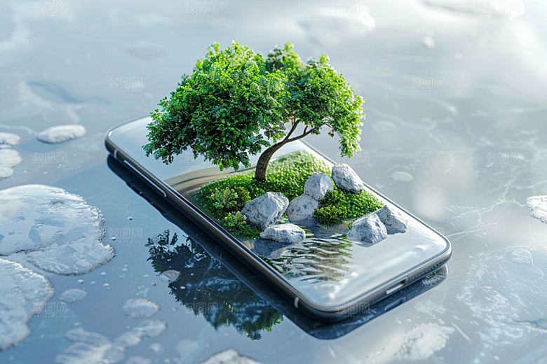 手机VR山水立体3D模型