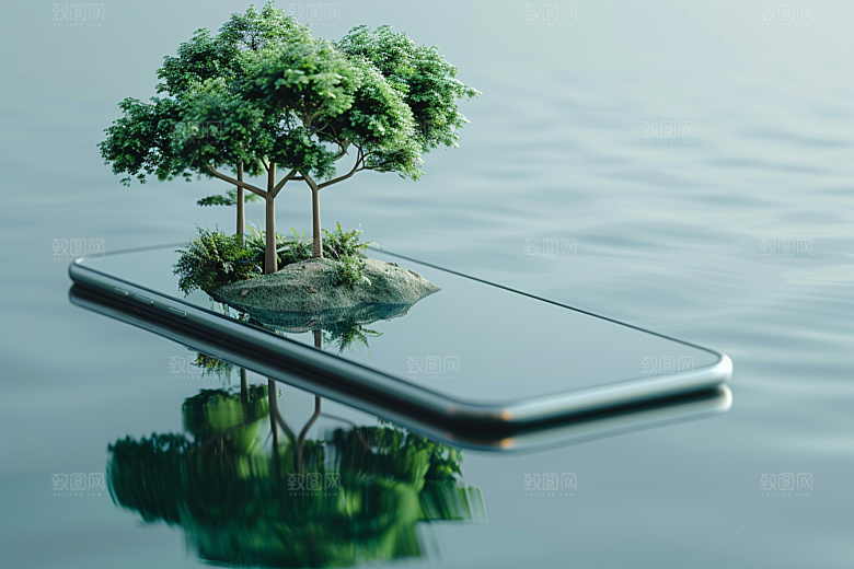 手机VR山水数码设备3D模型