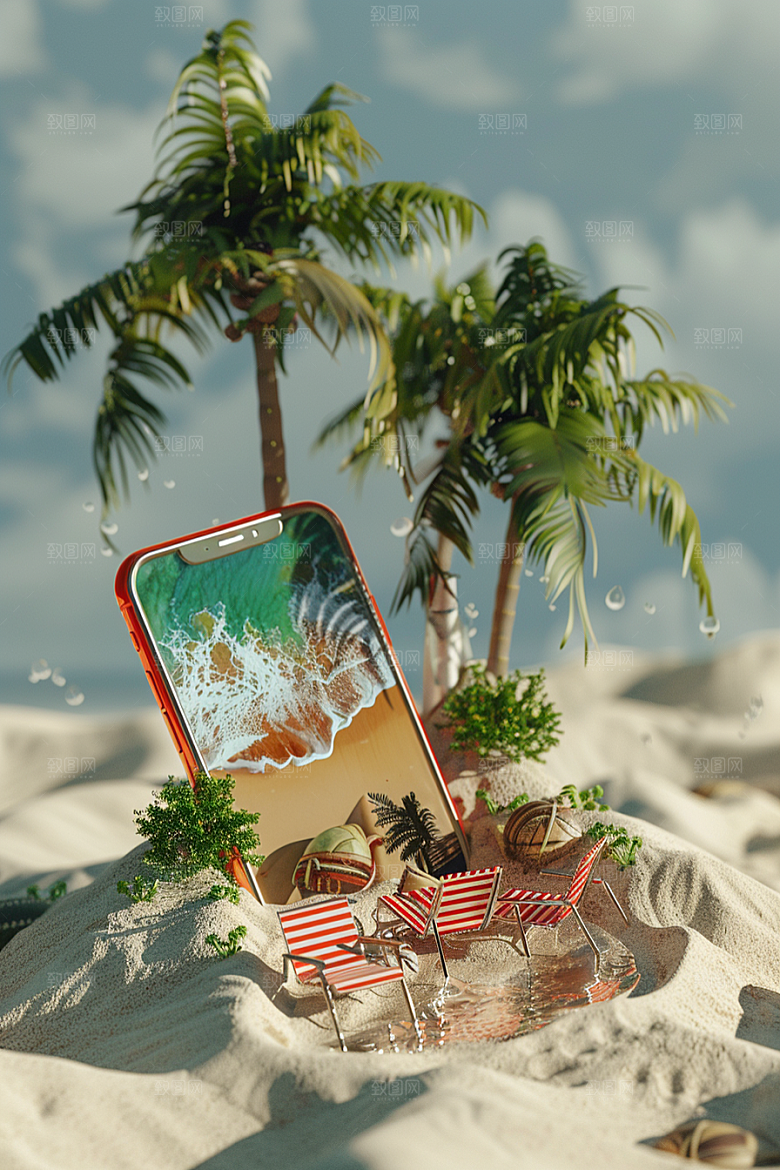 手机VR山水虚拟现实3D模型