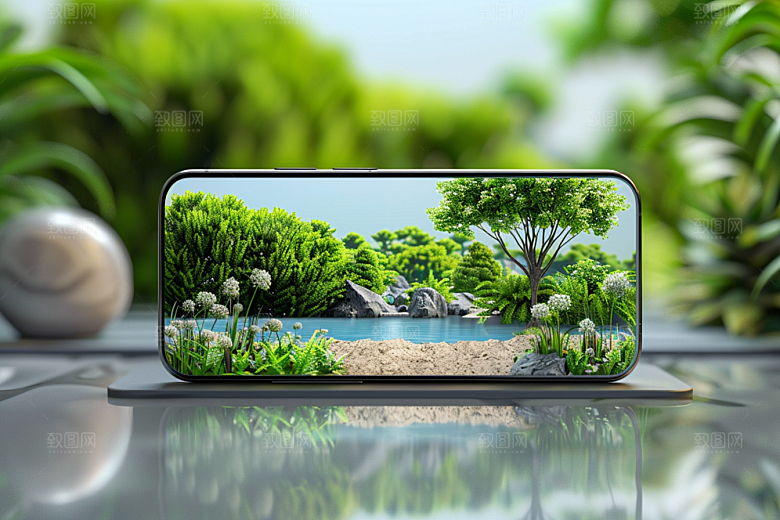 手机VR山水风光虚拟现实模型