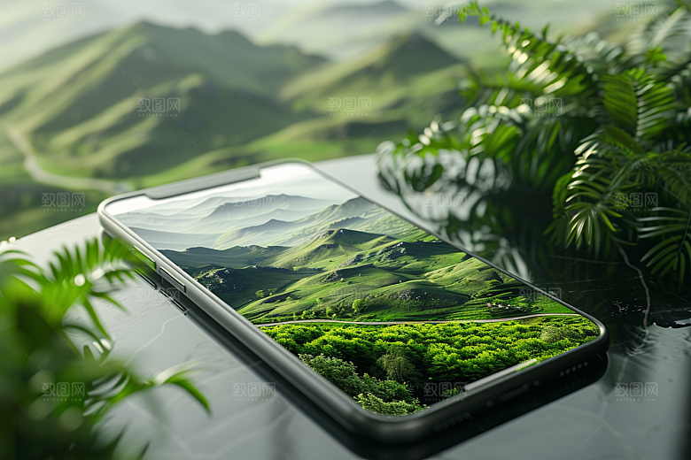 手机VR山水自然立体模型