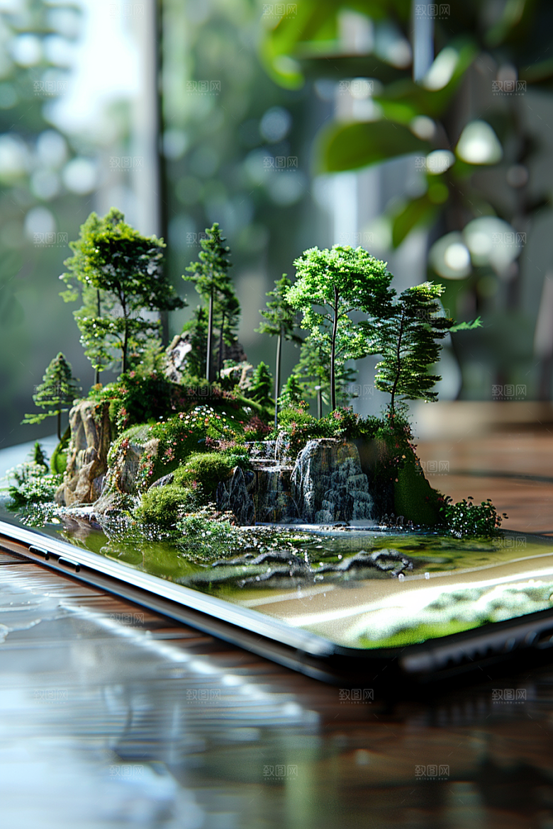 手机VR山水高清自然模型