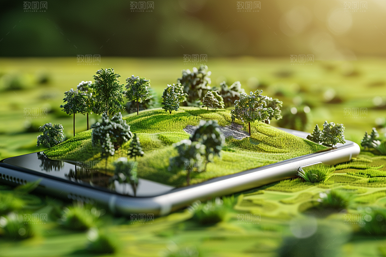 手机VR山水虚拟现实立体模型