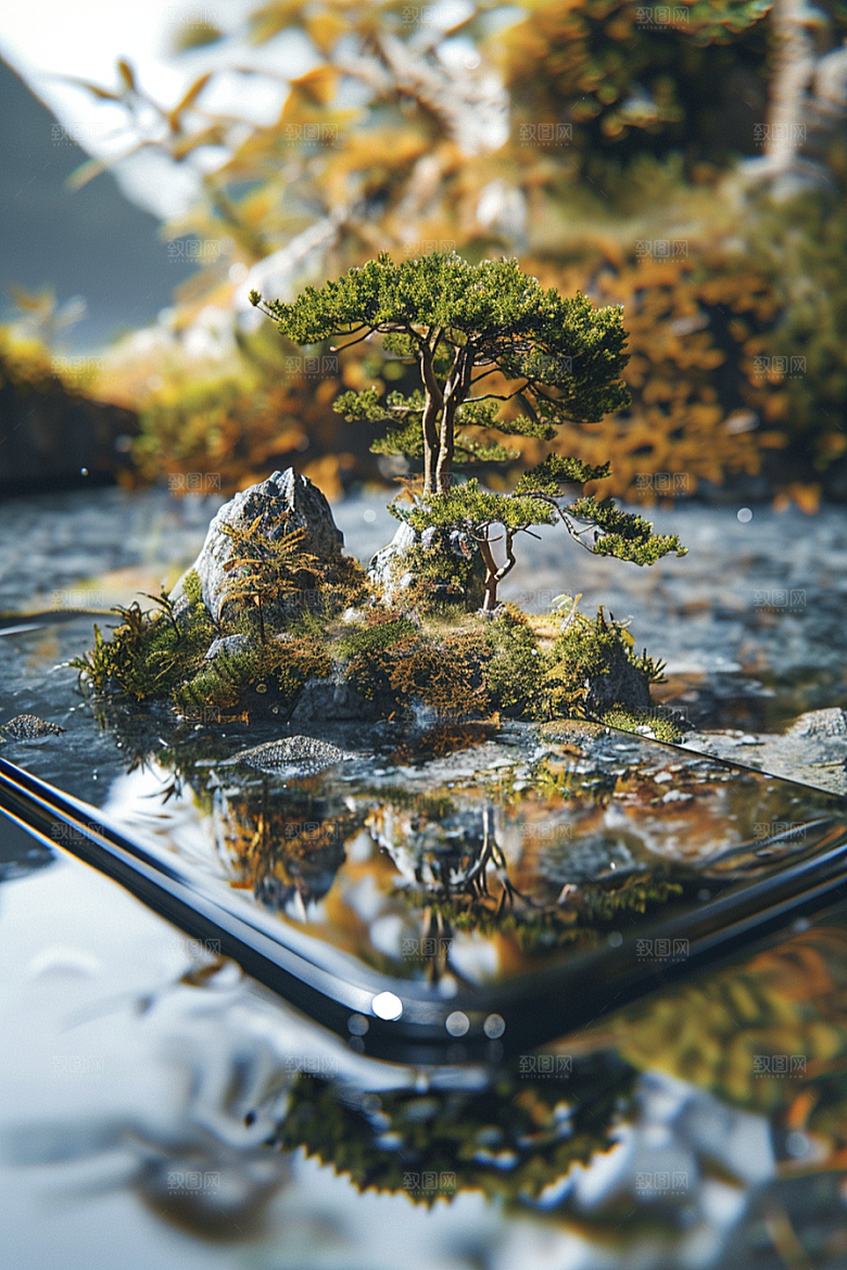 手机VR山水幻想风VR技术模型