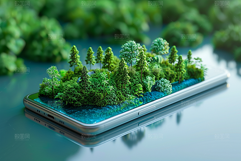 手机VR山水立体幻想风模型