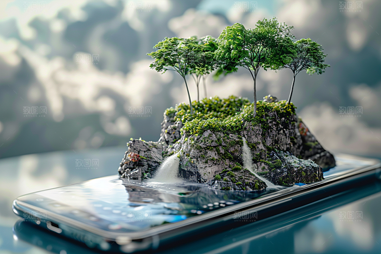 手机VR山水数码设备VR技术模型
