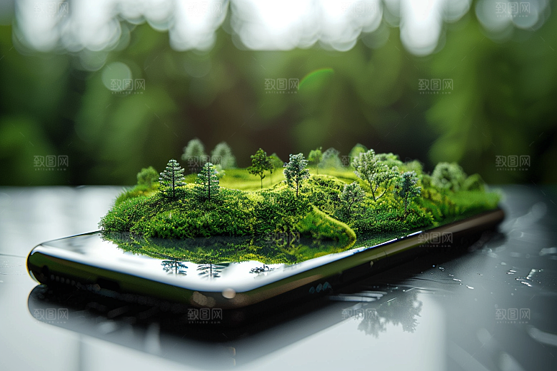 手机VR山水科技风光模型