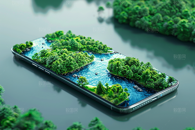 手机VR山水科技高清模型