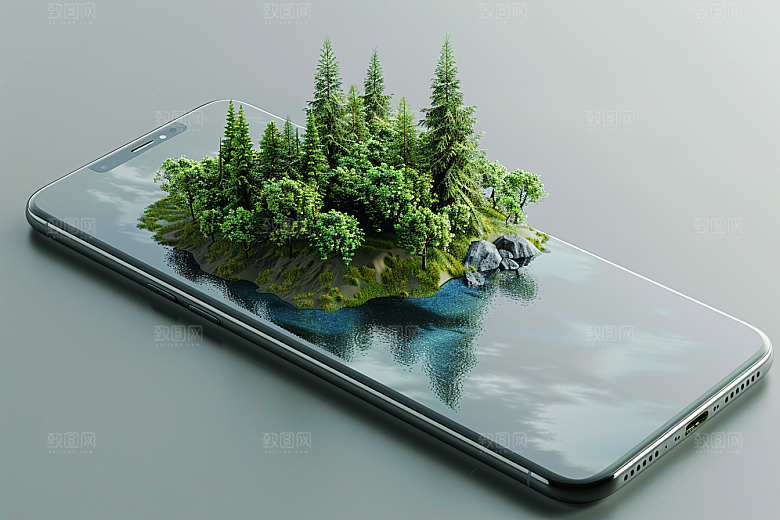 手机VR山水科技立体模型