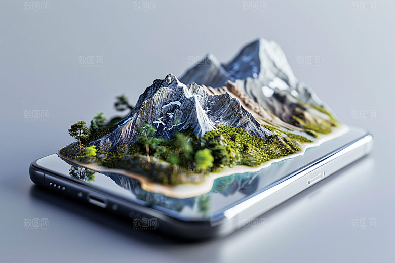 手机VR山水高清风光模型