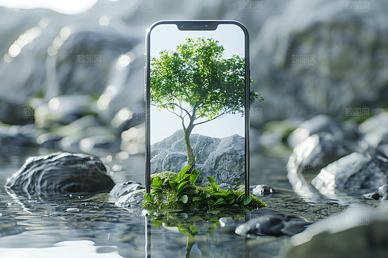 手机VR山水超现实虚拟现实模型