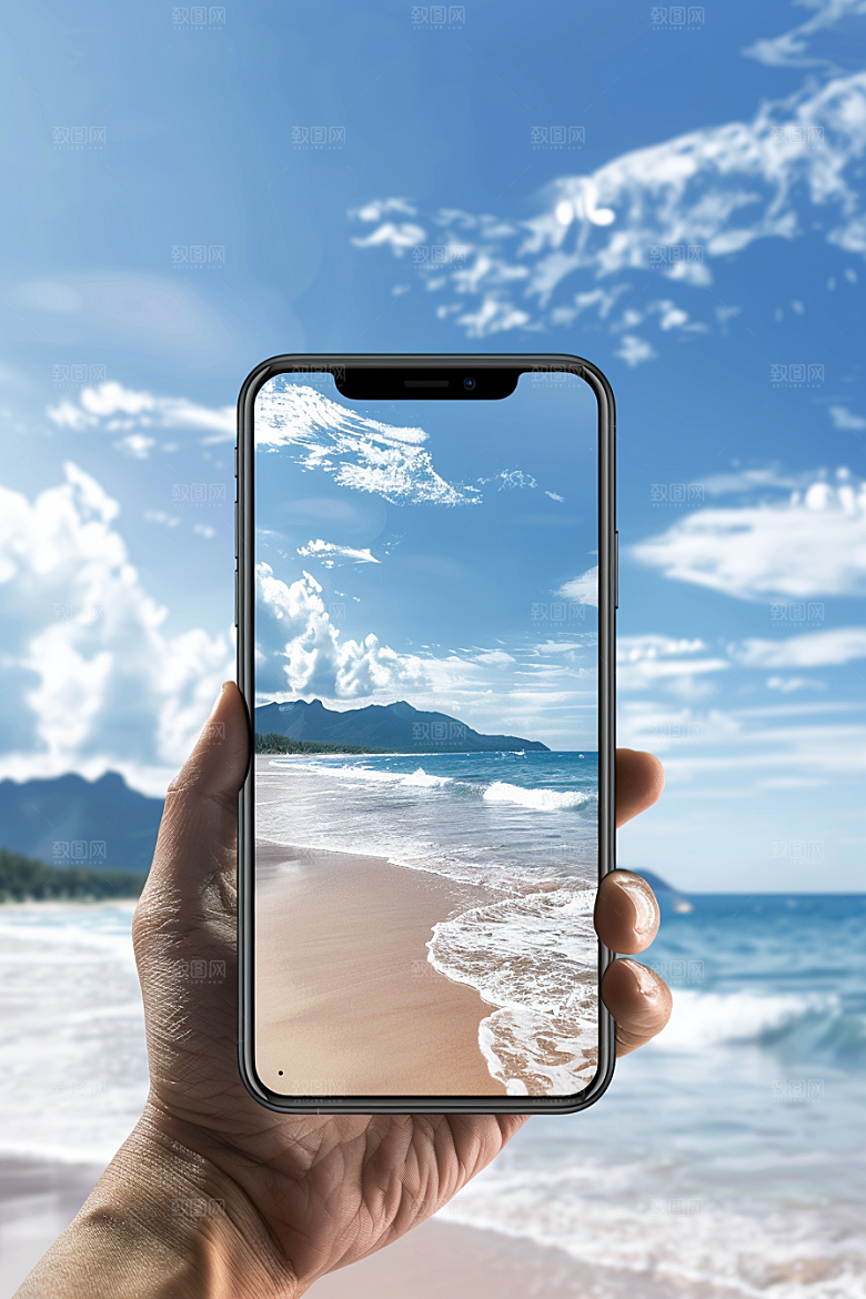 手机VR山水风光未来模型