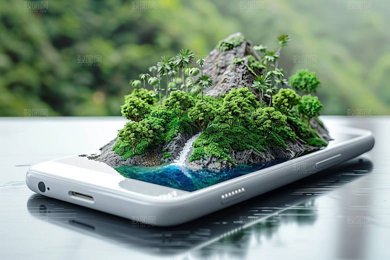 手机VR山水3D幻想风模型
